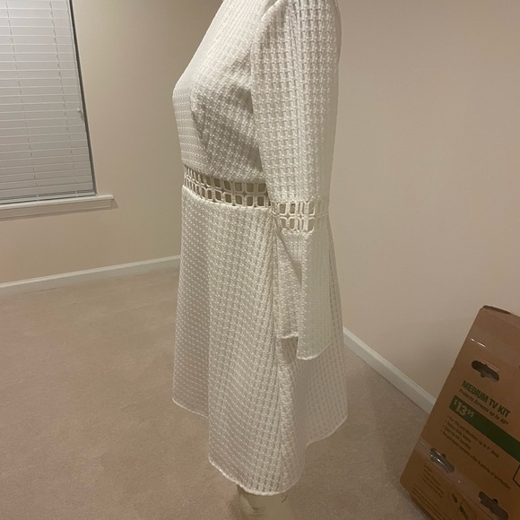 NWT ABS Allen Schwartz White Dress Size 12 - Picture 3 of 5